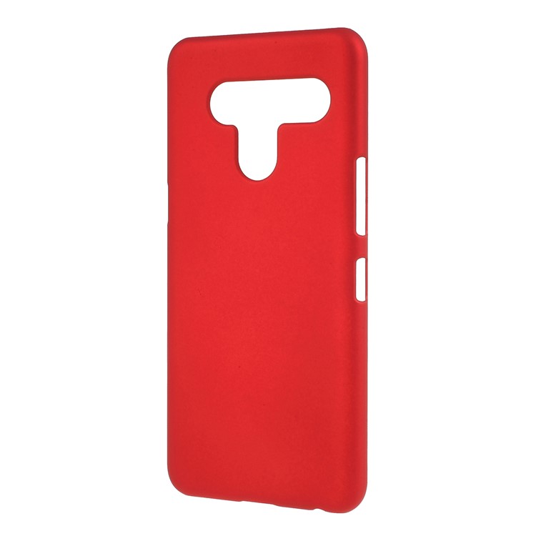 Rubberized PC Hard Mobile Phone Shell for LG V50 ThinQ 5G - Red-2