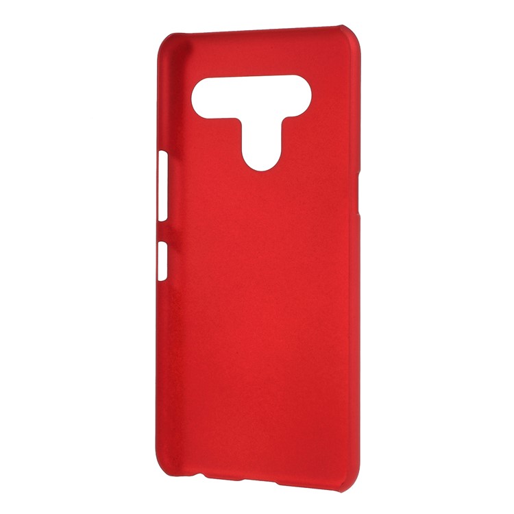 Rubberized PC Hard Mobile Phone Shell for LG V50 ThinQ 5G - Red-3