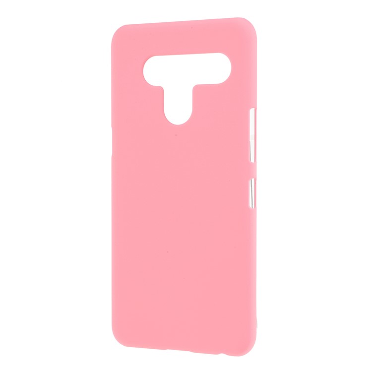 Rubberized PC Hard Mobile Phone Shell for LG V50 ThinQ 5G - Pink-2