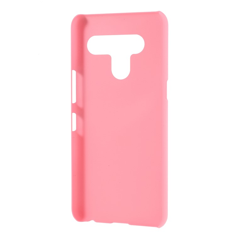 Rubberized PC Hard Mobile Phone Shell for LG V50 ThinQ 5G - Pink-3