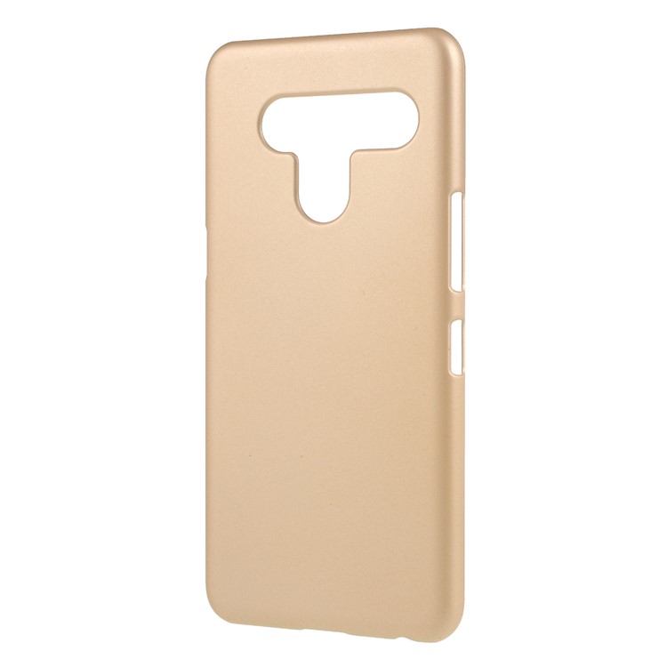 Rubberized PC Hard Mobile Phone Shell for LG V50 ThinQ 5G - Gold-2