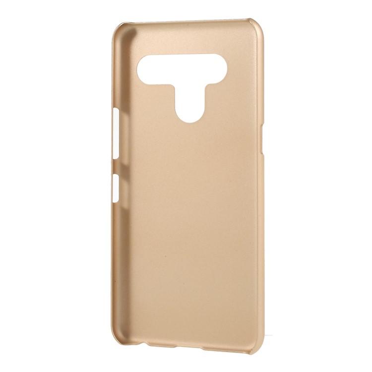 Rubberized PC Hard Mobile Phone Shell for LG V50 ThinQ 5G - Gold-3