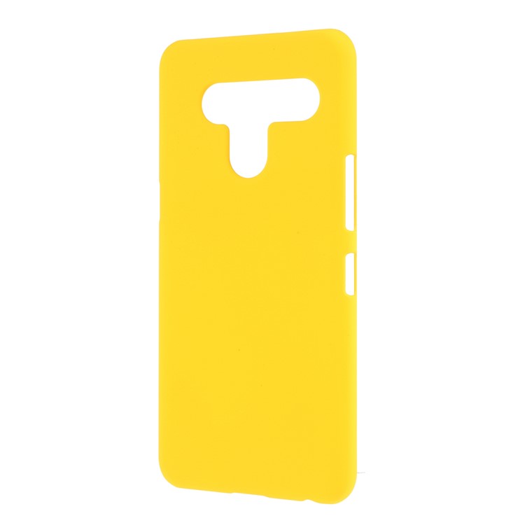 Rubberized PC Hard Mobile Phone Shell for LG V50 ThinQ 5G - Yellow-2