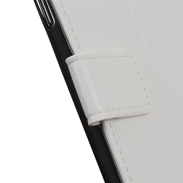Litchi Skin Wallet Leather Stand Case for LG V50 ThinQ 5G - White-7