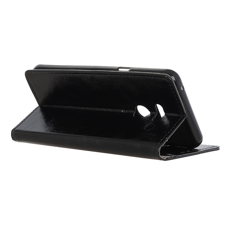 Crazy Horse Wallet Stand Leather Protective Case for LG G8 ThinQ - Black-2