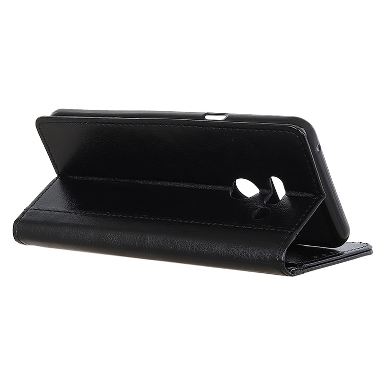 Rivet Decor Crazy Horse Leather Wallet Phone Cover for LG G8 ThinQ - Black-2