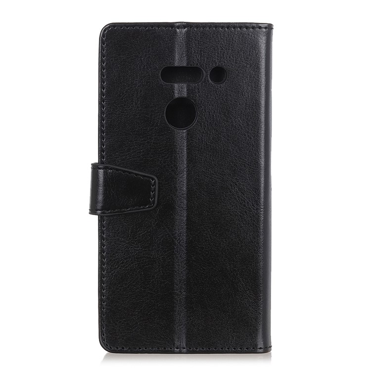 Crazy Horse PU Leather Mobile Phone Case Cover with Stand Wallet for LG G8 ThinQ - Black-1