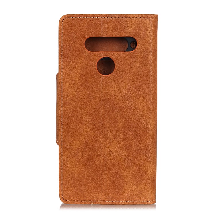 Wallet Leather Stand Case for LG V50 ThinQ 5G - Brown-5