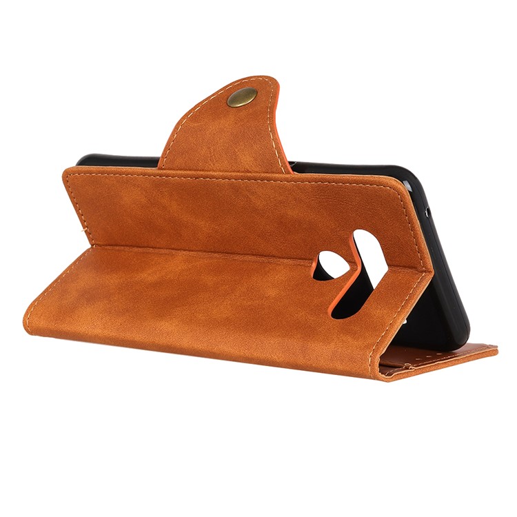 Wallet Leather Stand Case for LG V50 ThinQ 5G - Brown-6