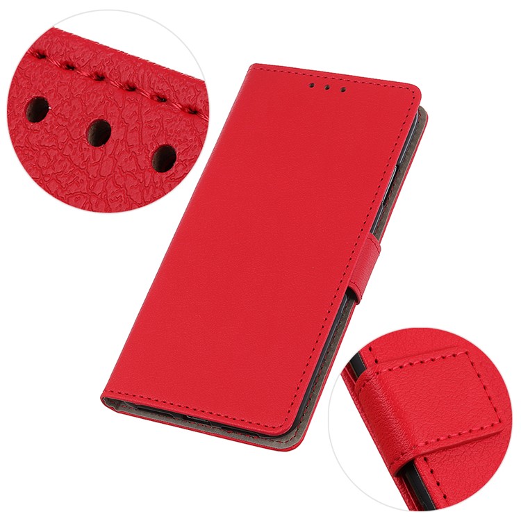 Wallet Leather Stand Case for LG V50 ThinQ 5G - Red-3