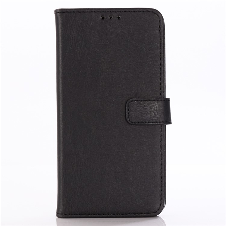 Verrückte Pferdebekleidung Retro-Leder Flip Case Für LG G8 Thinq - Schwarz-2
