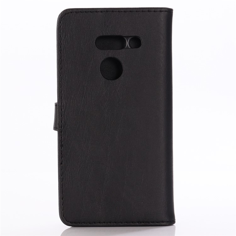 Verrückte Pferdebekleidung Retro-Leder Flip Case Für LG G8 Thinq - Schwarz-3
