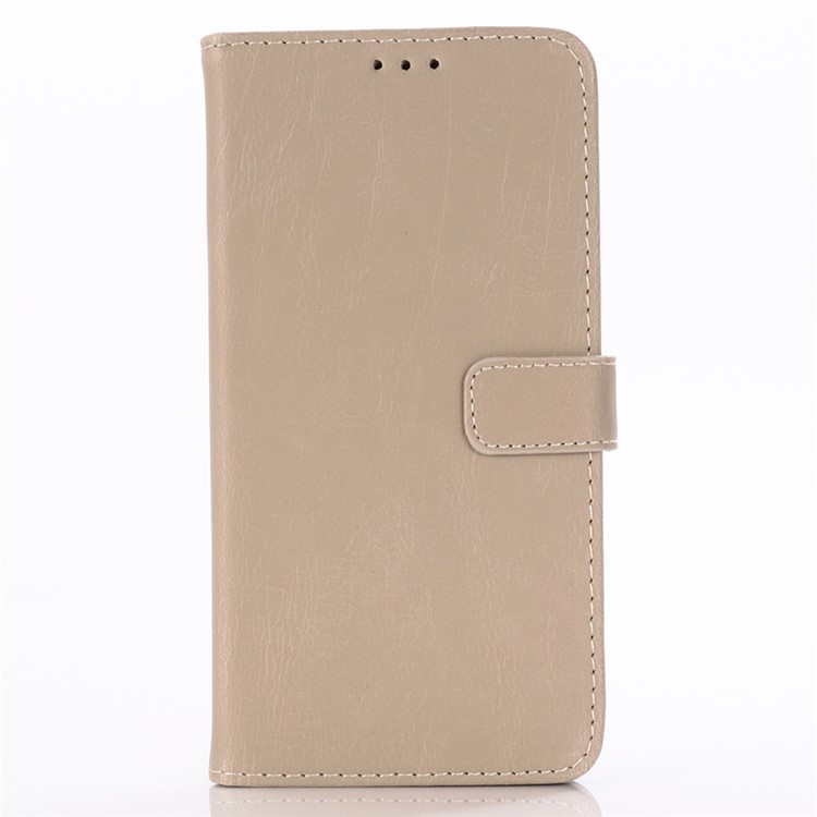 Verrückte Pferdebekleidung Retro-Leder Flip Case Für LG G8 Thinq - Grau-1