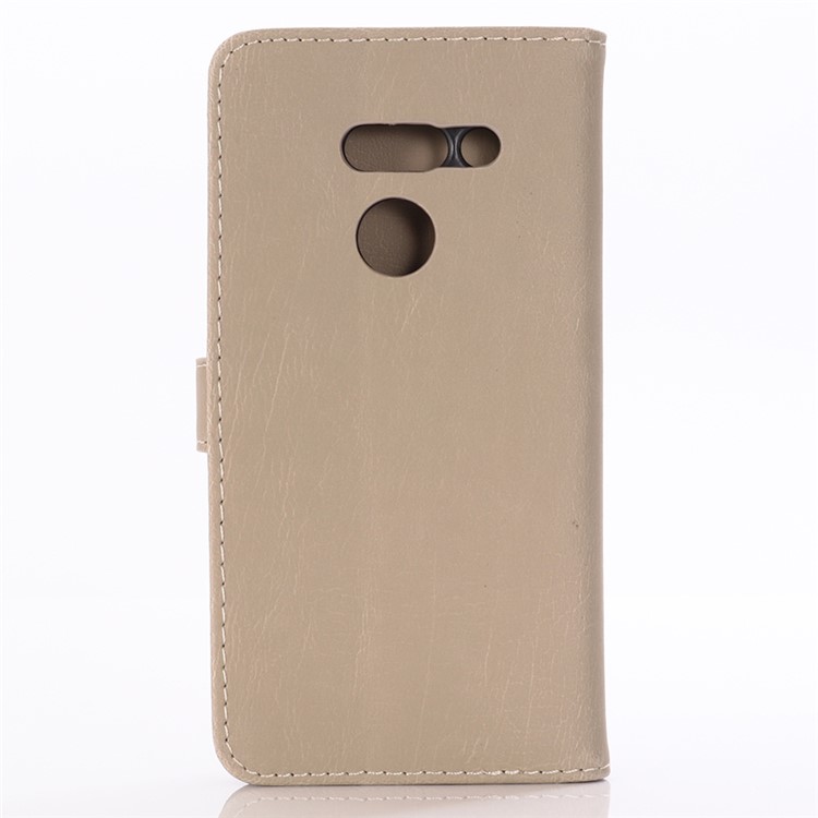 Verrückte Pferdebekleidung Retro-Leder Flip Case Für LG G8 Thinq - Grau-2