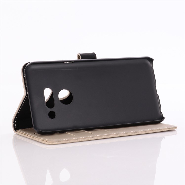 Verrückte Pferdebekleidung Retro-Leder Flip Case Für LG G8 Thinq - Grau-5