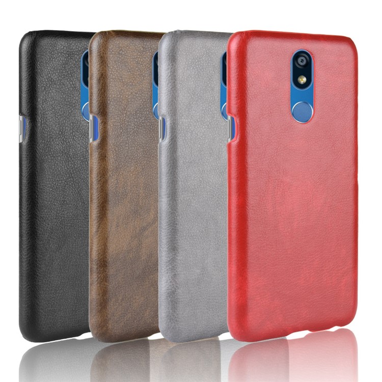 Litchi Texture PU Leather Coated PC Case for LG K40 / K12+ / K12 Plus - Black-7