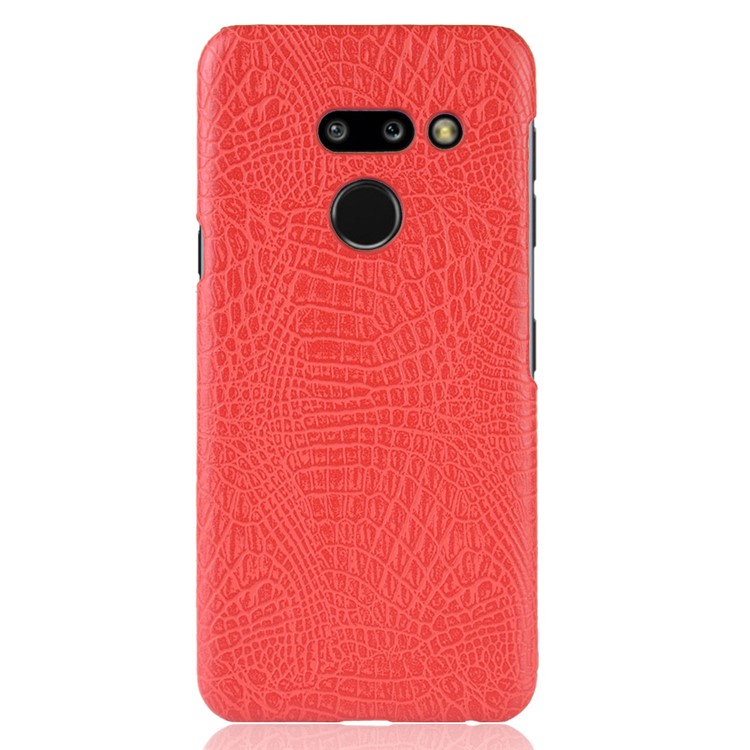 Crocodile Texture PU Leather Coated PC Case Accessory for LG G8 ThinQ - Red-2