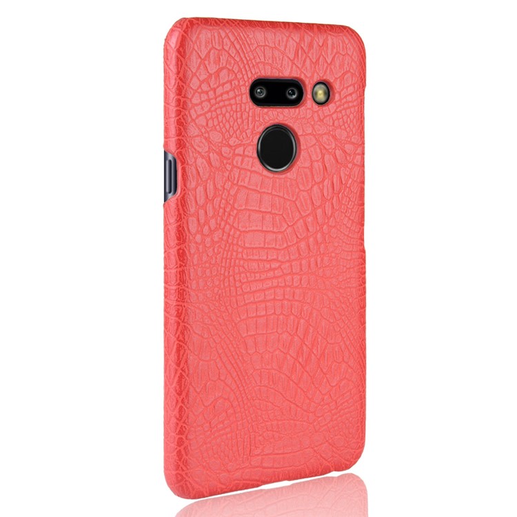 Crocodile Texture PU Leather Coated PC Case Accessory for LG G8 ThinQ - Red-3