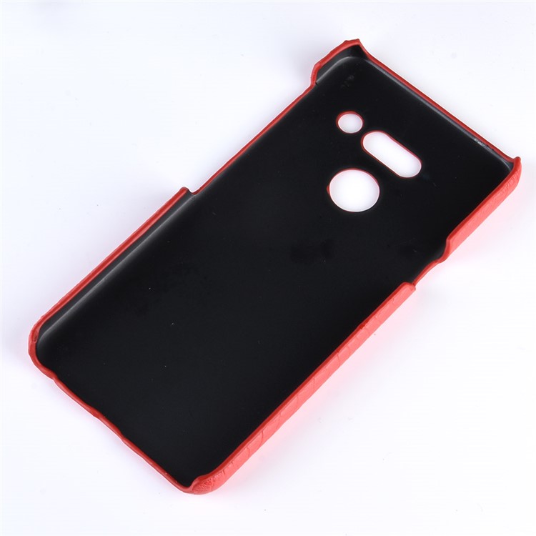 Crocodile Texture PU Leather Coated PC Case Accessory for LG G8 ThinQ - Red-4