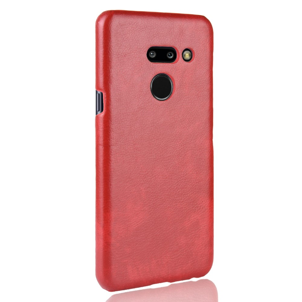 Litchi Texture PU Leather Coated PC Case for LG G8 ThinQ - Red-3