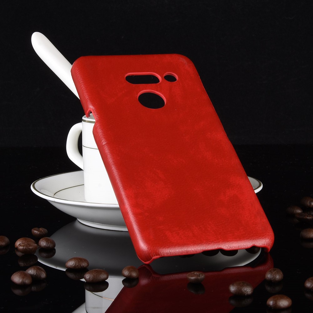 Litchi Texture PU Leather Coated PC Case for LG G8 ThinQ - Red-6