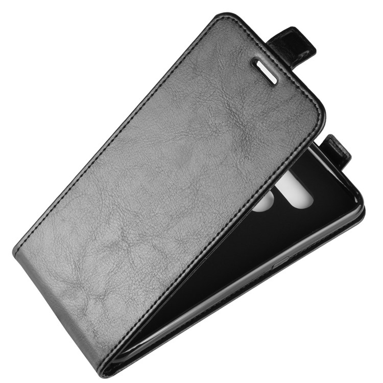 Crazy Horse Vertical Flip Leather Protective Case for LG V50 ThinQ 5G - Black-3