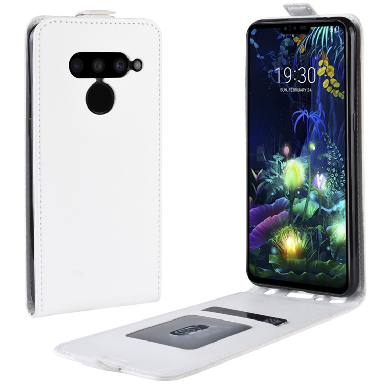 Crazy Horse Vertical Flip Leather Protective Case for LG V50 ThinQ 5G - White-1