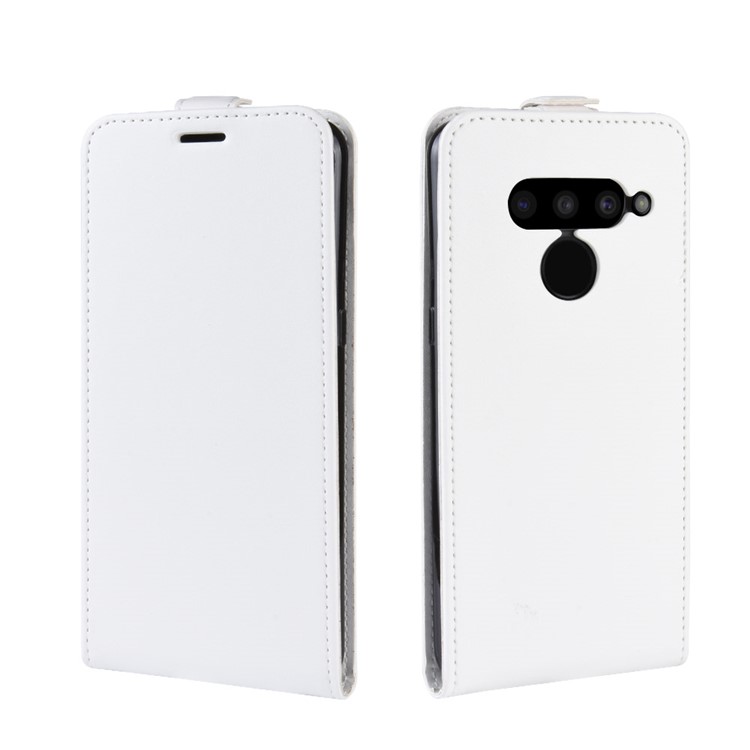 Crazy Horse Vertical Flip Leather Protective Case for LG V50 ThinQ 5G - White-2
