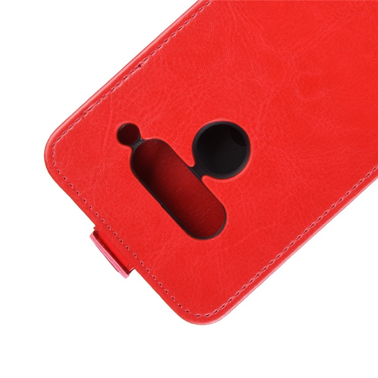 Crazy Horse Vertical Flip Leather Protective Case for LG V50 ThinQ 5G - Red-2
