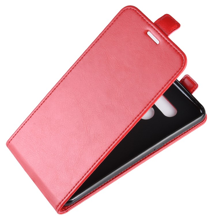 Crazy Horse Vertical Flip Leather Protective Case for LG V50 ThinQ 5G - Red-3