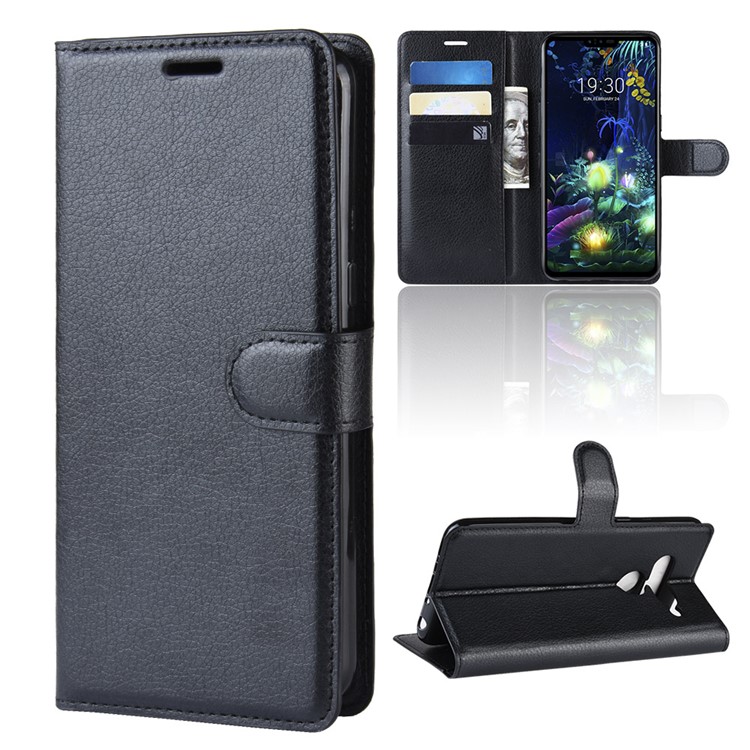 For LG V50 ThinQ 5G Litchi Skin PU Leather Wallet Mobile Phone Shell - Black-2