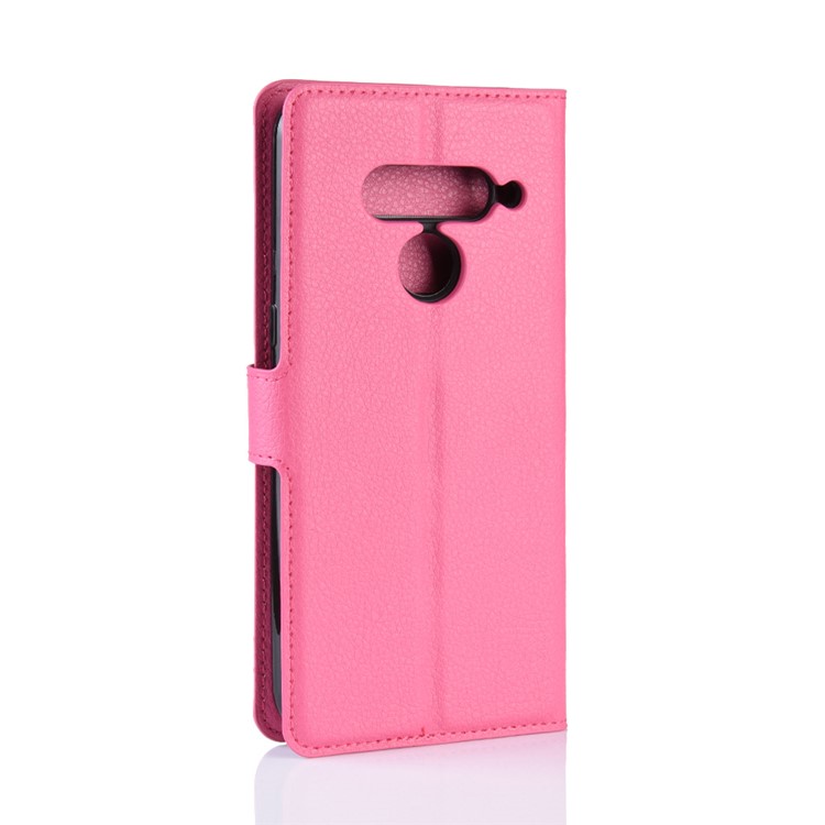 For LG V50 ThinQ 5G Litchi Skin PU Leather Wallet Mobile Phone Shell - Rose-6