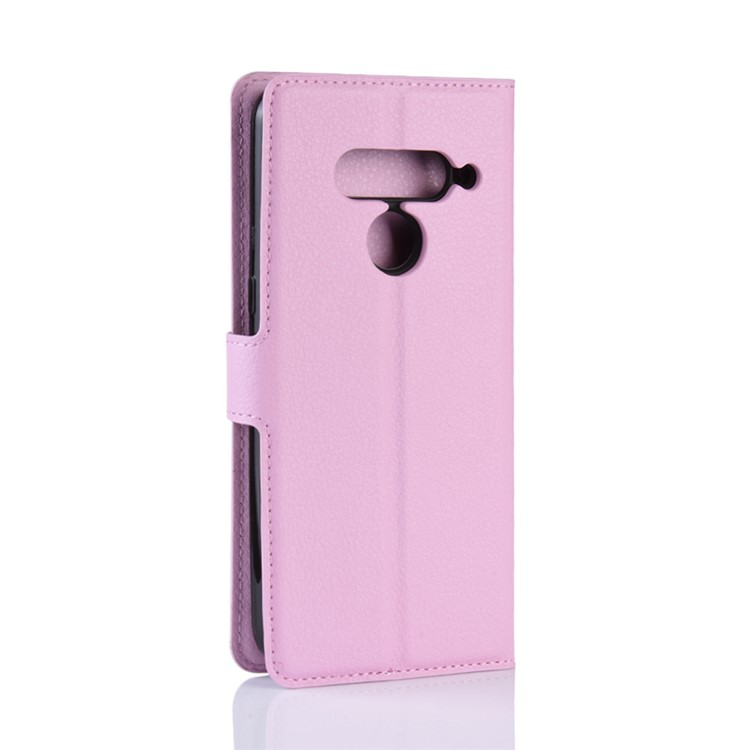 For LG V50 ThinQ 5G Litchi Skin PU Leather Wallet Mobile Phone Shell - Pink-6