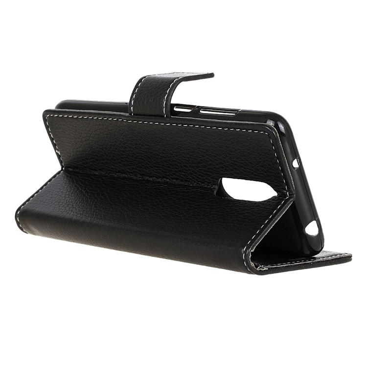 Litchi Texture Wallet Stand Leather Case for LG K40/K12+/K12 Plus - Black-9