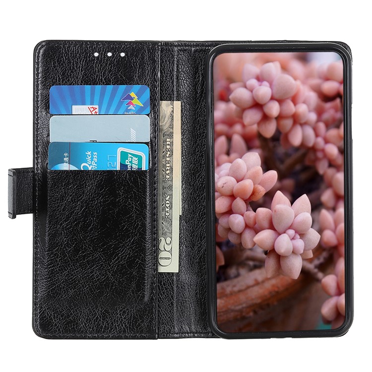 Nappa Texture Wallet Leather Mobile Phone Case for LG K40/K12+/K12 Plus - Black-11