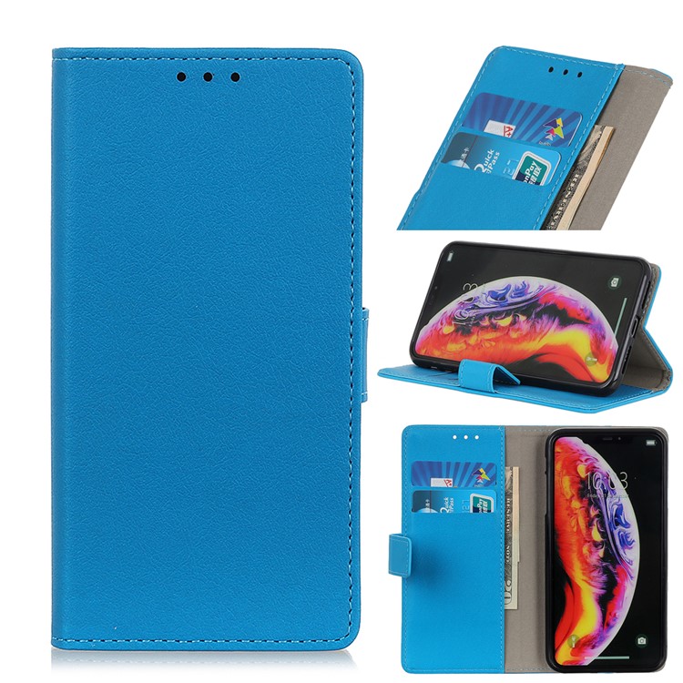 Wallet Leather Stand Protective Cover for LG K40 / K12+ / K12 Plus - Blue-1