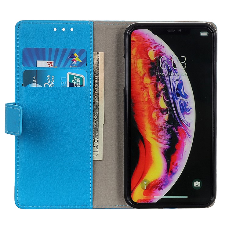 Wallet Leather Stand Protective Cover for LG K40 / K12+ / K12 Plus - Blue-11