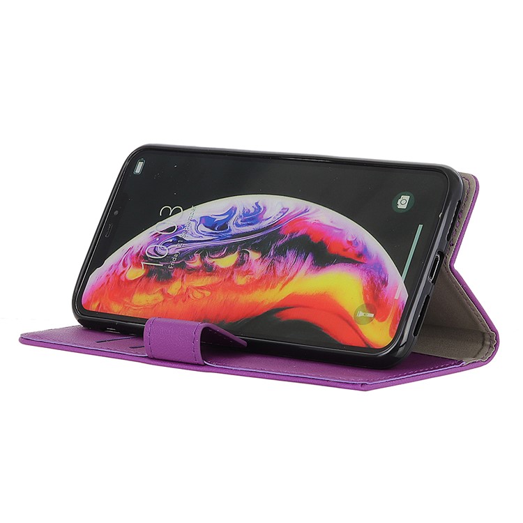 Wallet Leather Stand Protective Cover for LG K40 / K12+ / K12 Plus - Purple-9