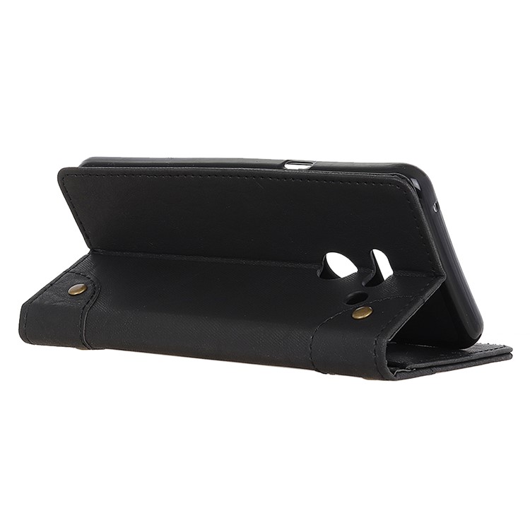 Wallet Leather Stand Case for LG G8 ThinQ - Black-3