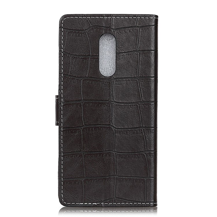 Crocodile Texture Leather Wallet Stand Case for LG K40 / K12 Plus - Black-10