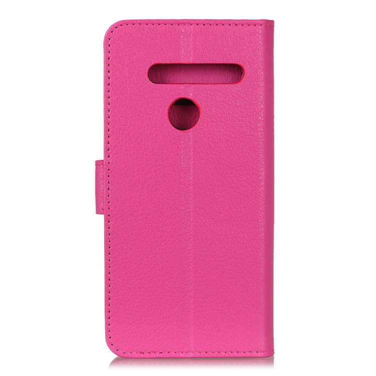 Litchi Skin Leather Wallet Stand Case for LG G8s ThinQ - Rose-10