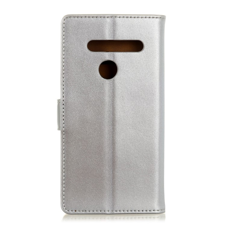 Wallet Leather Stand Case for LG G8s ThinQ - Silver-10