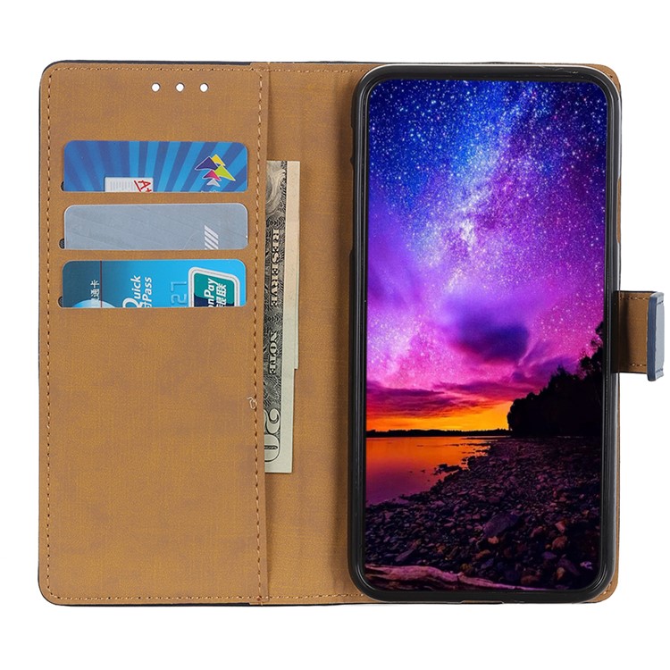 Wallet Leather Stand Case for LG G8s ThinQ - Blue-8