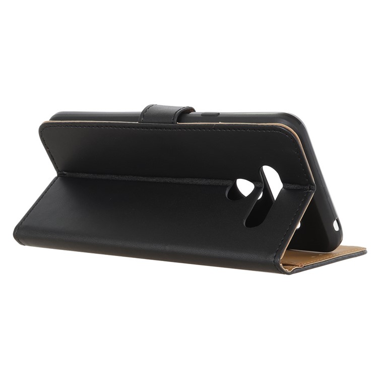 PU Leather Wallet Stand Mobile Phone Case Accessory for LG Q60 - Black-11