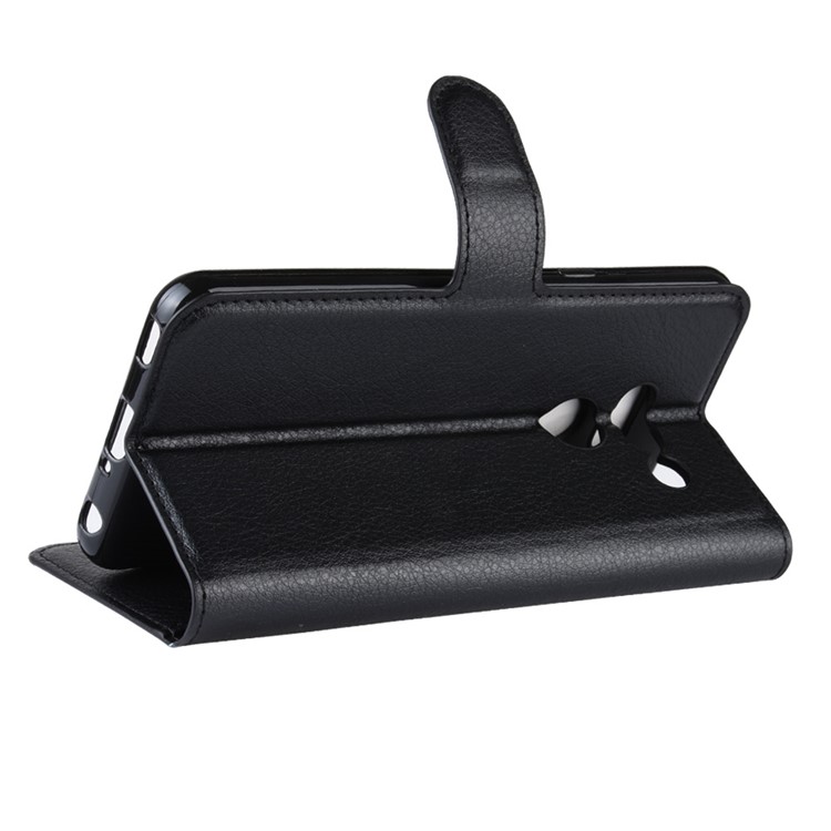 Litchi Texture Wallet Stand Leather Protective Phone Casing for LG G8 ThinQ - Black-6