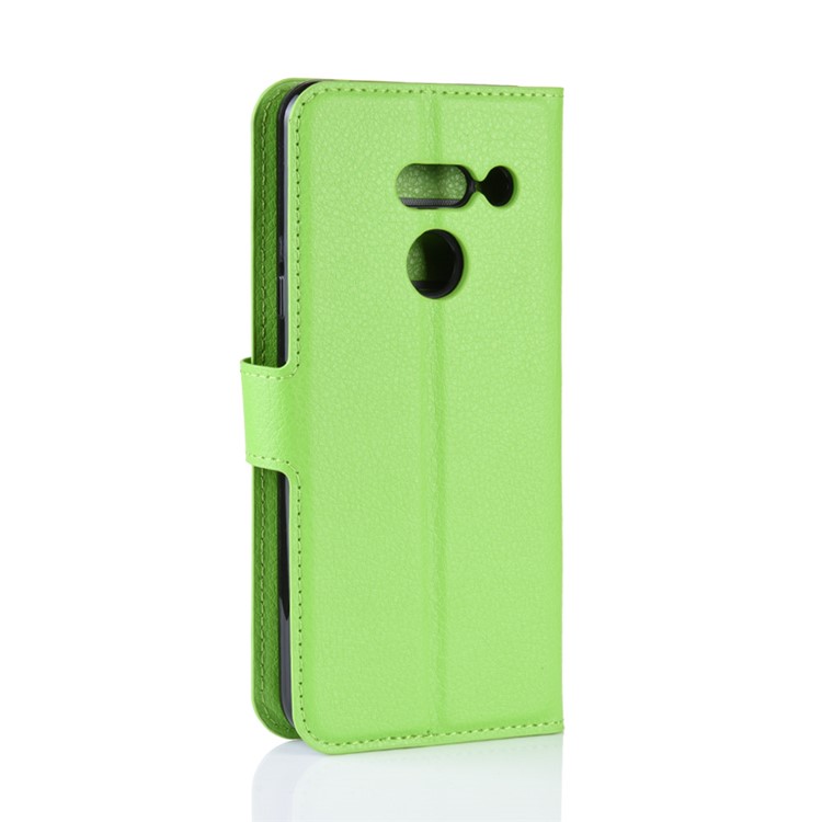 Litchi Texture Wallet Stand Leather Protective Phone Casing for LG G8 ThinQ - Green-6