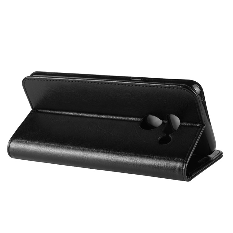 Crazy Horse Wallet Stand Leather Mobile Phone Cover for LG G8 ThinQ - Black-7