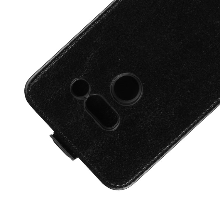 Crazy Horse Vertical Flip Leather Protective Case for LG G8 ThinQ - Black-3