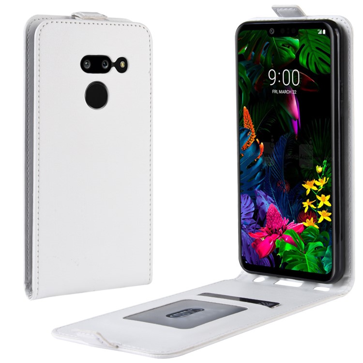 Crazy Horse Vertical Flip Leather Protective Case for LG G8 ThinQ - White-1