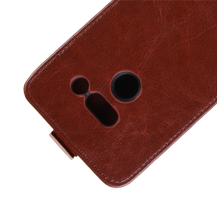 Crazy Horse Vertical Flip Leather Protective Case for LG G8 ThinQ - Brown-3